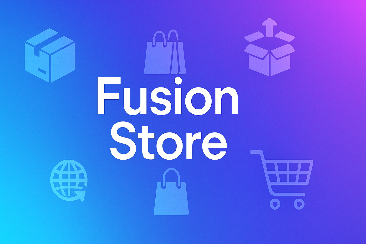genrate a landscape image banner for a dropshing store called fusion store
